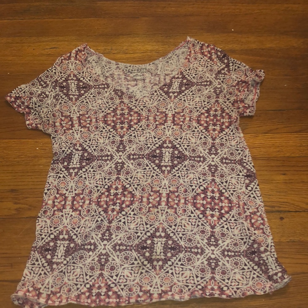 Aeropostale Pink Patterned shirt